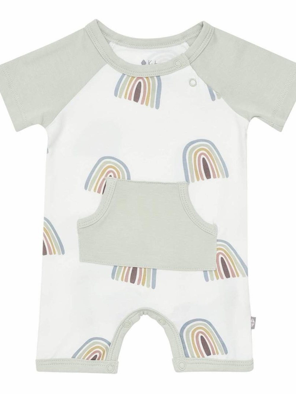 Kyte Baby Short All, Aloe Rainbow, 6-12m